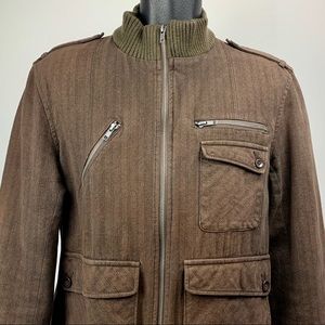 Urban Outfitters All-Son Lined Brown Bomber Jacket